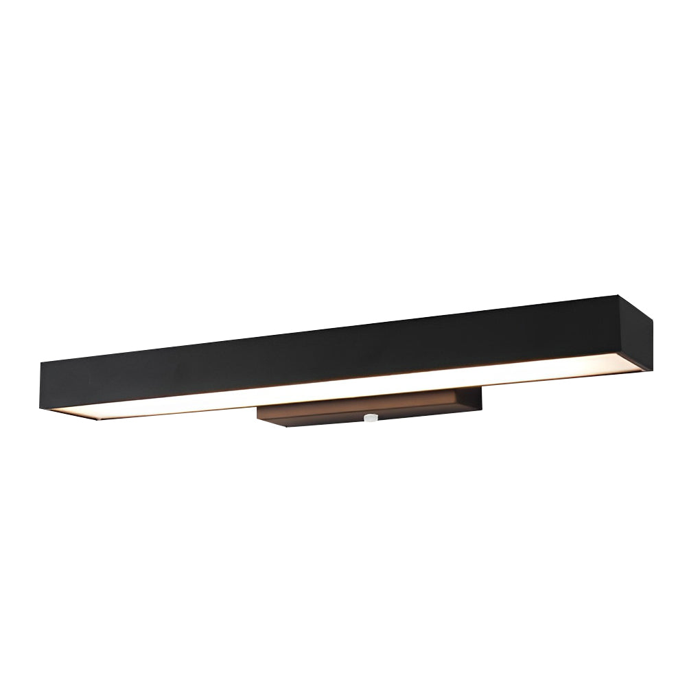 Amberly Home - Modern Black Stainless Steel Outdoor Wall Light
