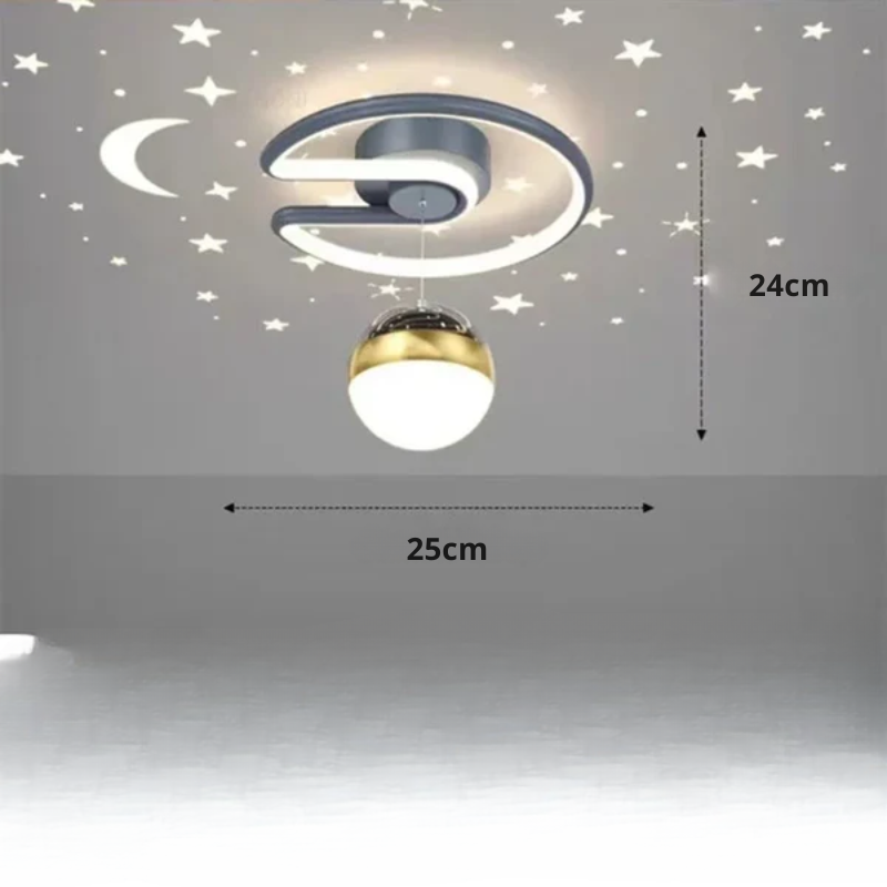 StellaGlow Dimmable LED Ceiling Light with Starry Sky Effect