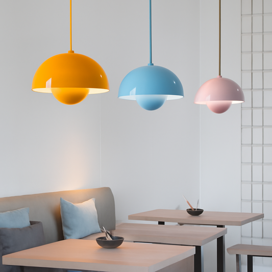 ArcoLux Half-Circle Modern Chandelier – Colorful Scandinavian Light