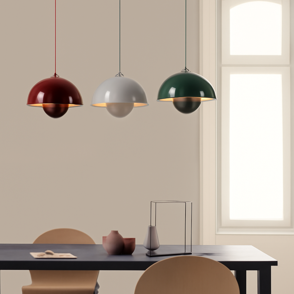 ArcoLux Half-Circle Modern Chandelier – Colorful Scandinavian Light