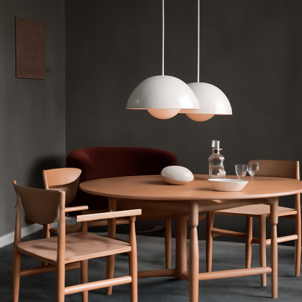 ArcoLux Half-Circle Modern Chandelier – Colorful Scandinavian Light
