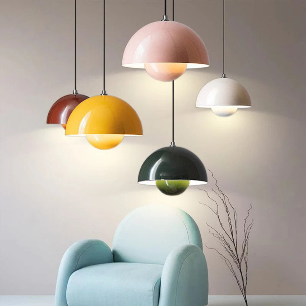 ArcoLux Half-Circle Modern Chandelier – Colorful Scandinavian Light