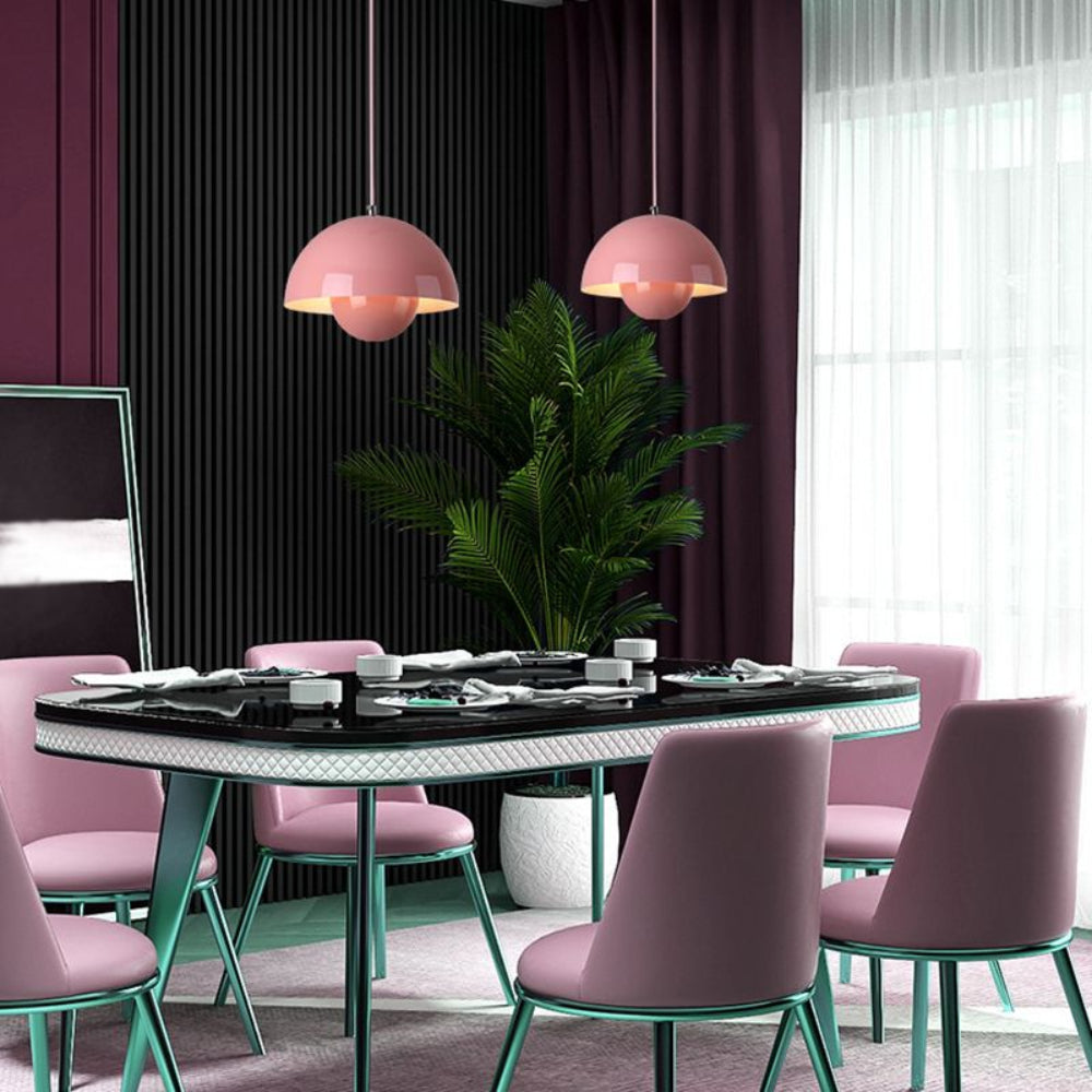 ArcoLux Half-Circle Modern Chandelier – Colorful Scandinavian Light