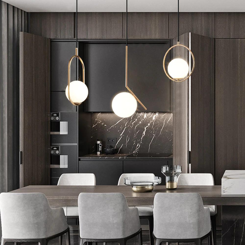 Modern Glass Pendant Light – Elegant Illumination for Dining Spaces