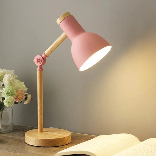LumoWood Adjustable Wooden Desk Lamp – Nordic Design Light