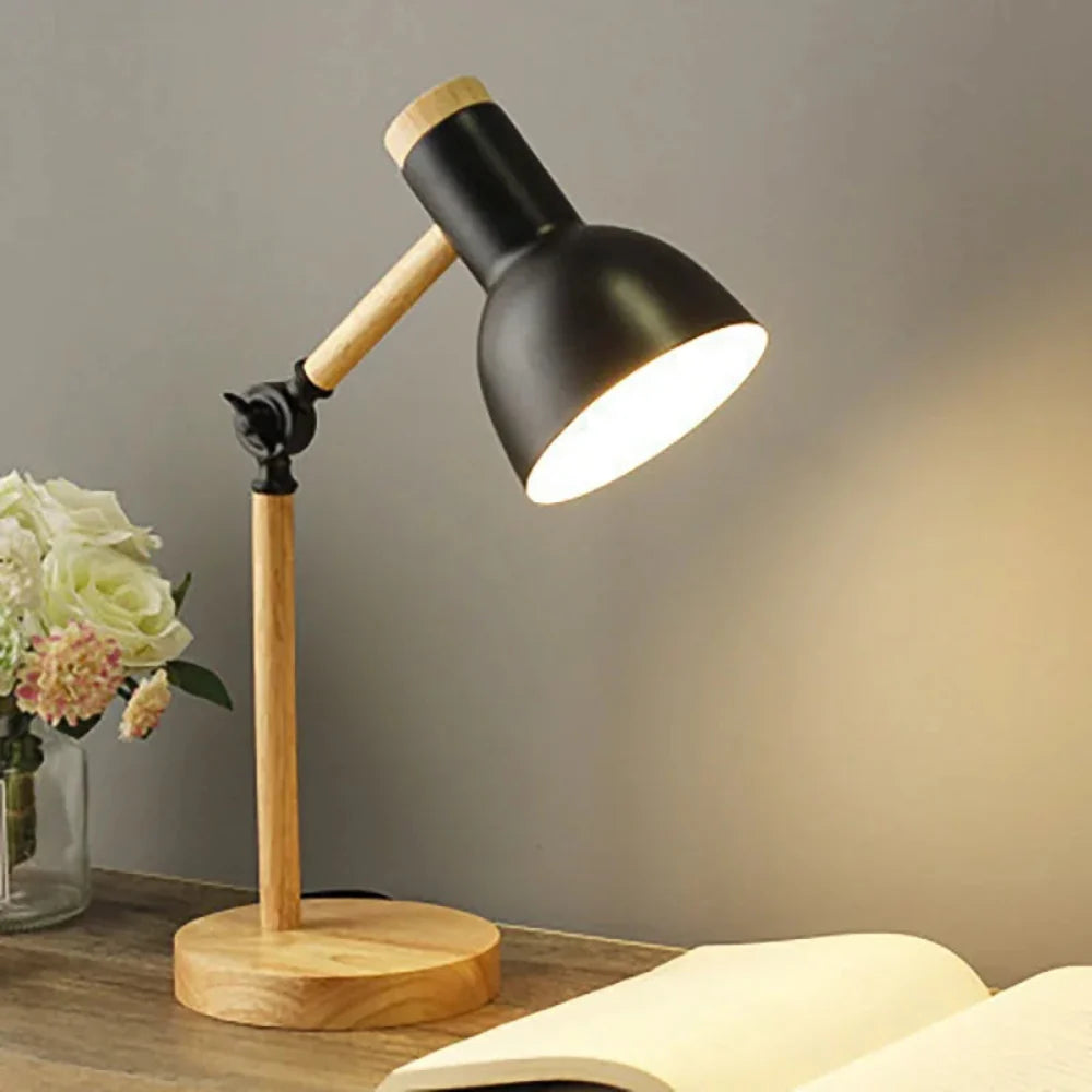 LumoWood Adjustable Wooden Desk Lamp – Nordic Design Light
