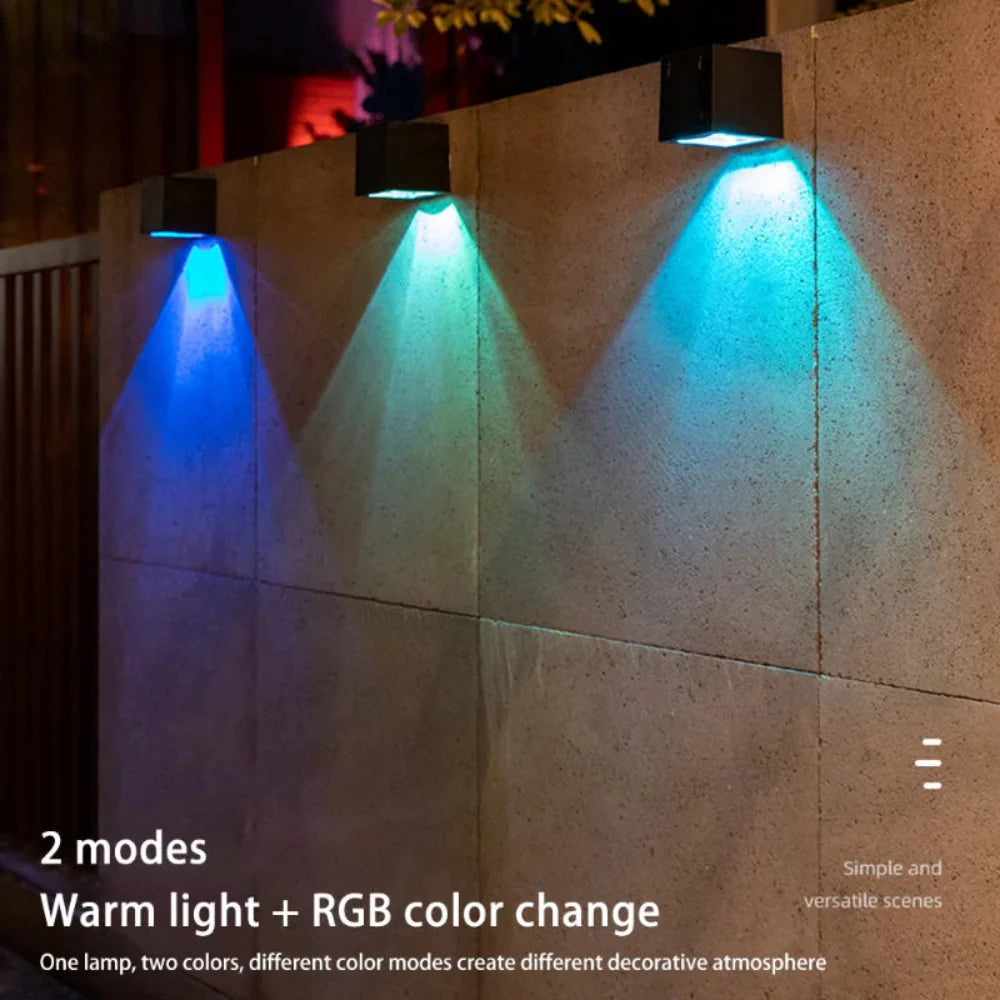 SolarGlow Solar-Powered Outdoor LED Wall Light