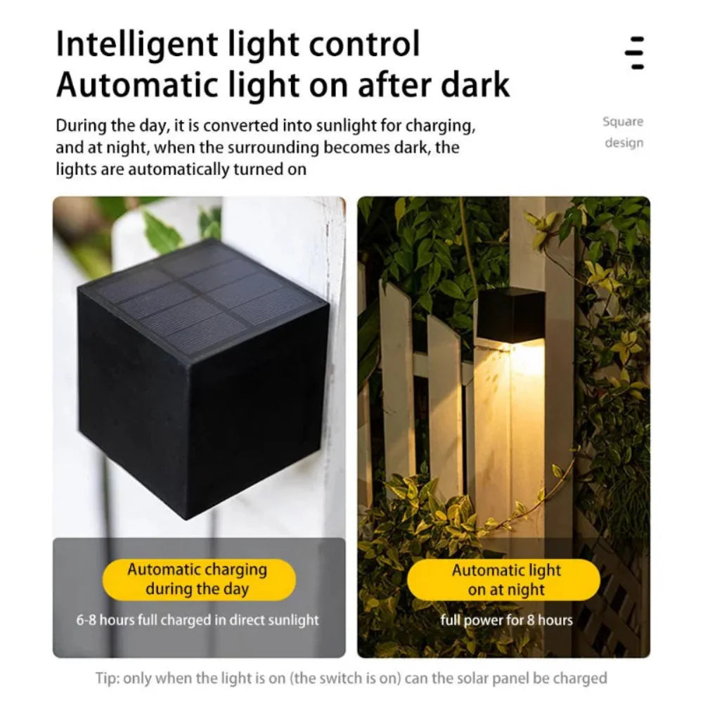 SolarGlow Solar-Powered Outdoor LED Wall Light