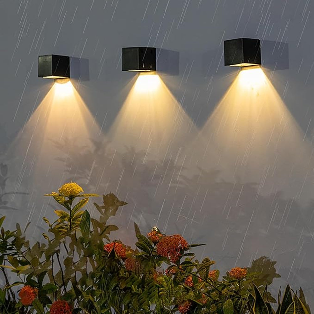 SolarGlow Solar-Powered Outdoor LED Wall Light