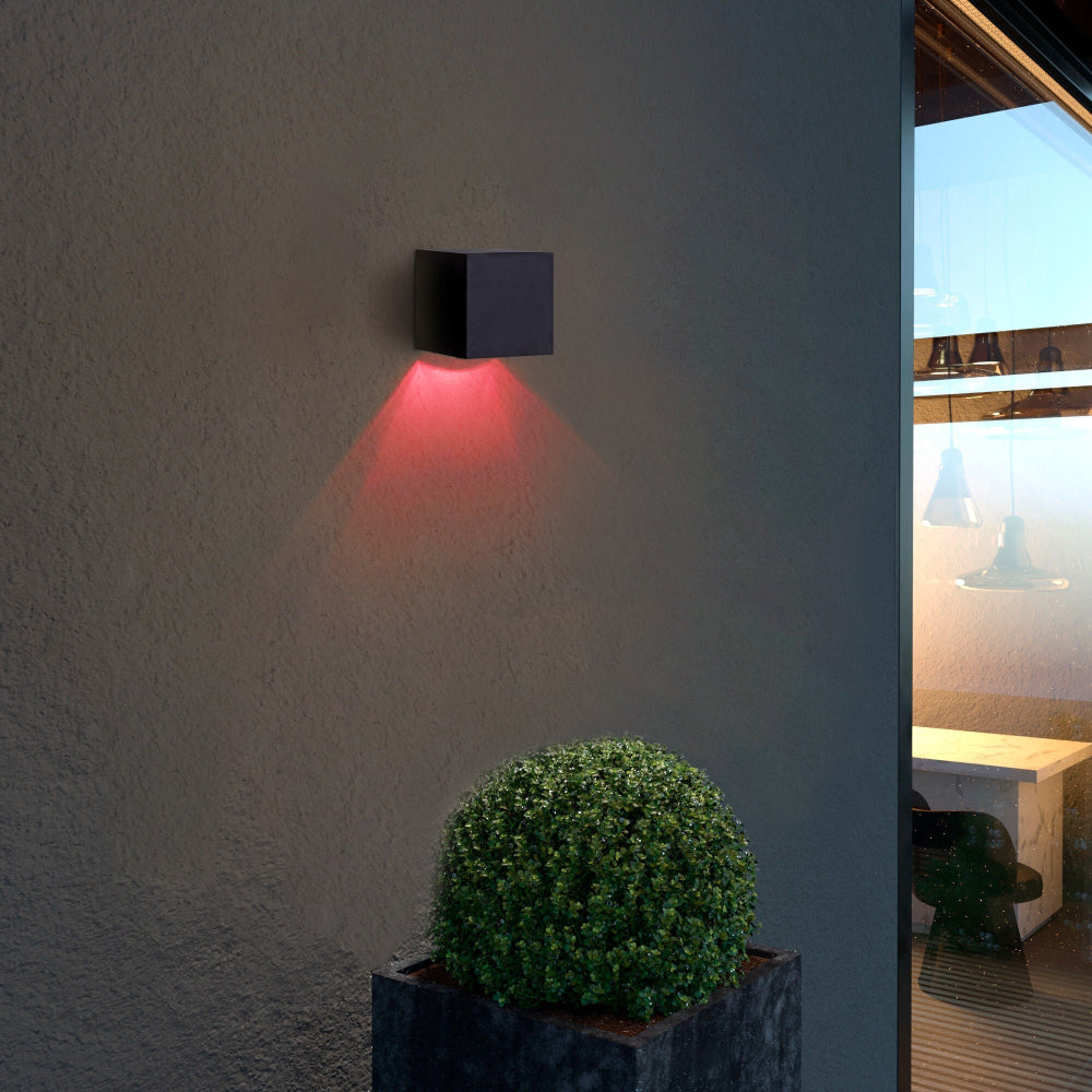 SolarGlow Solar-Powered Outdoor LED Wall Light