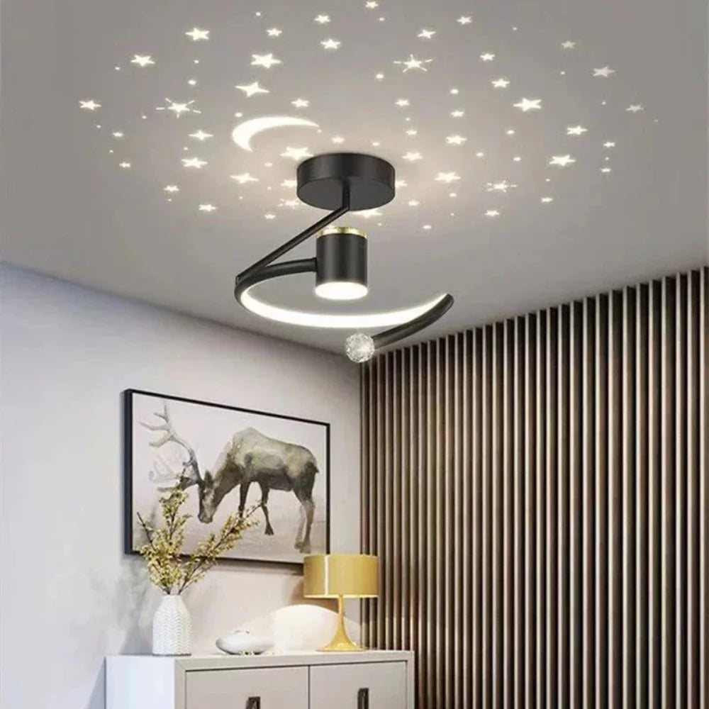 StellaGlow Dimmable LED Ceiling Light with Starry Sky Effect