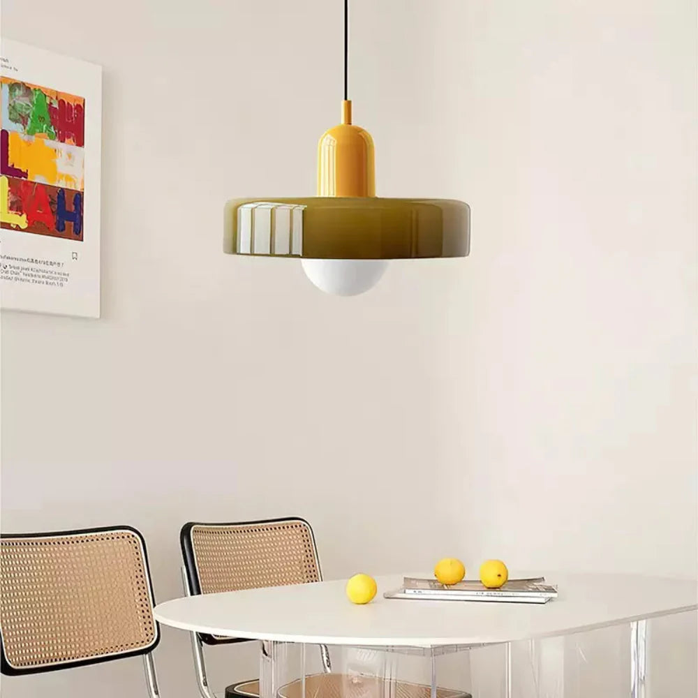 Aurelia Adjustable Glass Chandelier – Bauhaus-Inspired Pendant Light