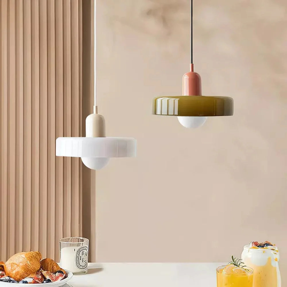 Aurelia Adjustable Glass Chandelier – Bauhaus-Inspired Pendant Light