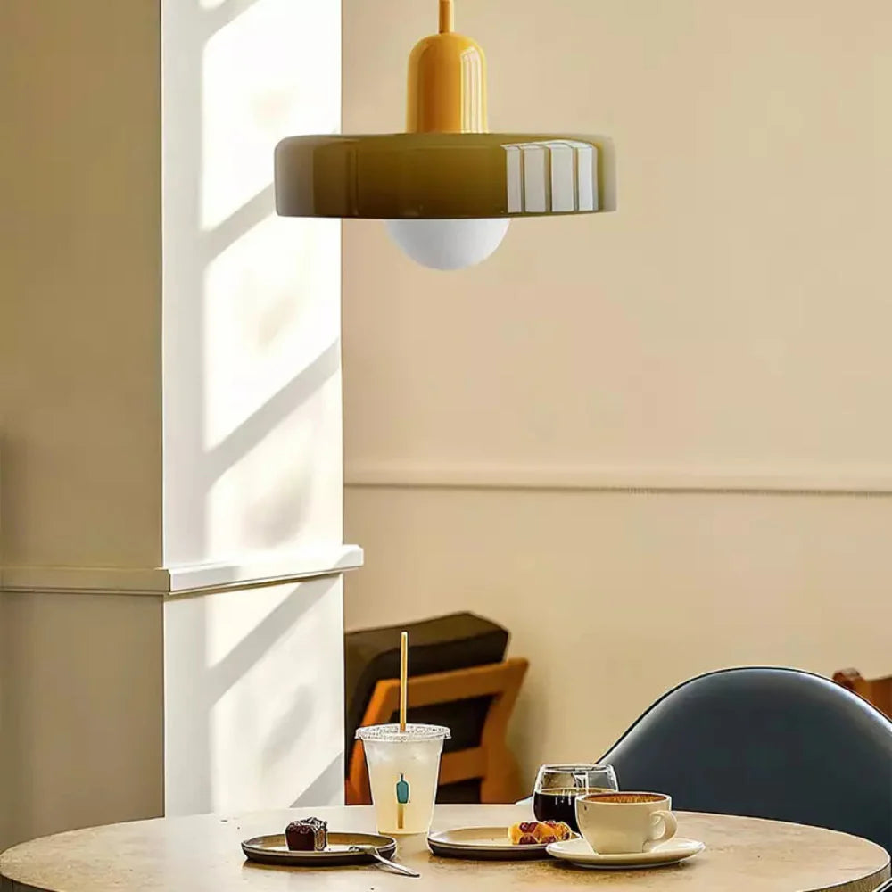 Aurelia Adjustable Glass Chandelier – Bauhaus-Inspired Pendant Light