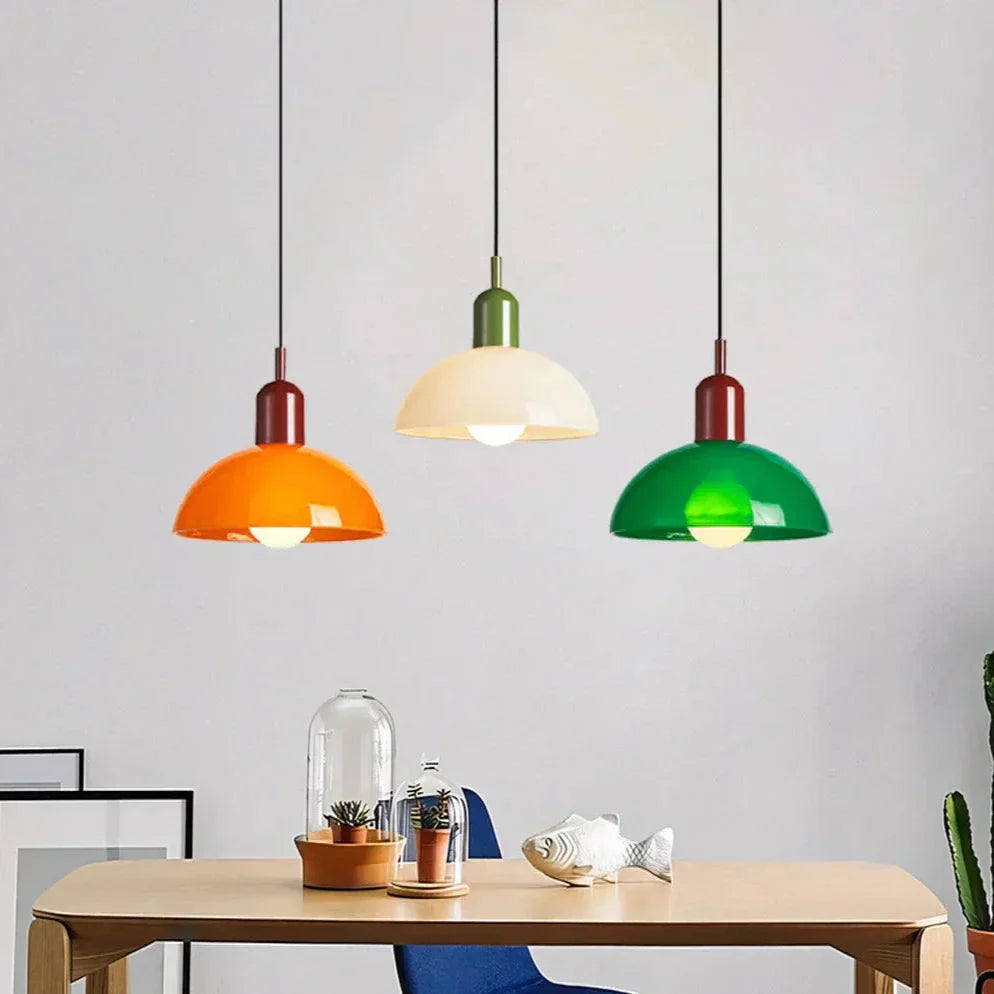 Colorful Glass Pendant Light – Modern Kitchen Lighting Fixture