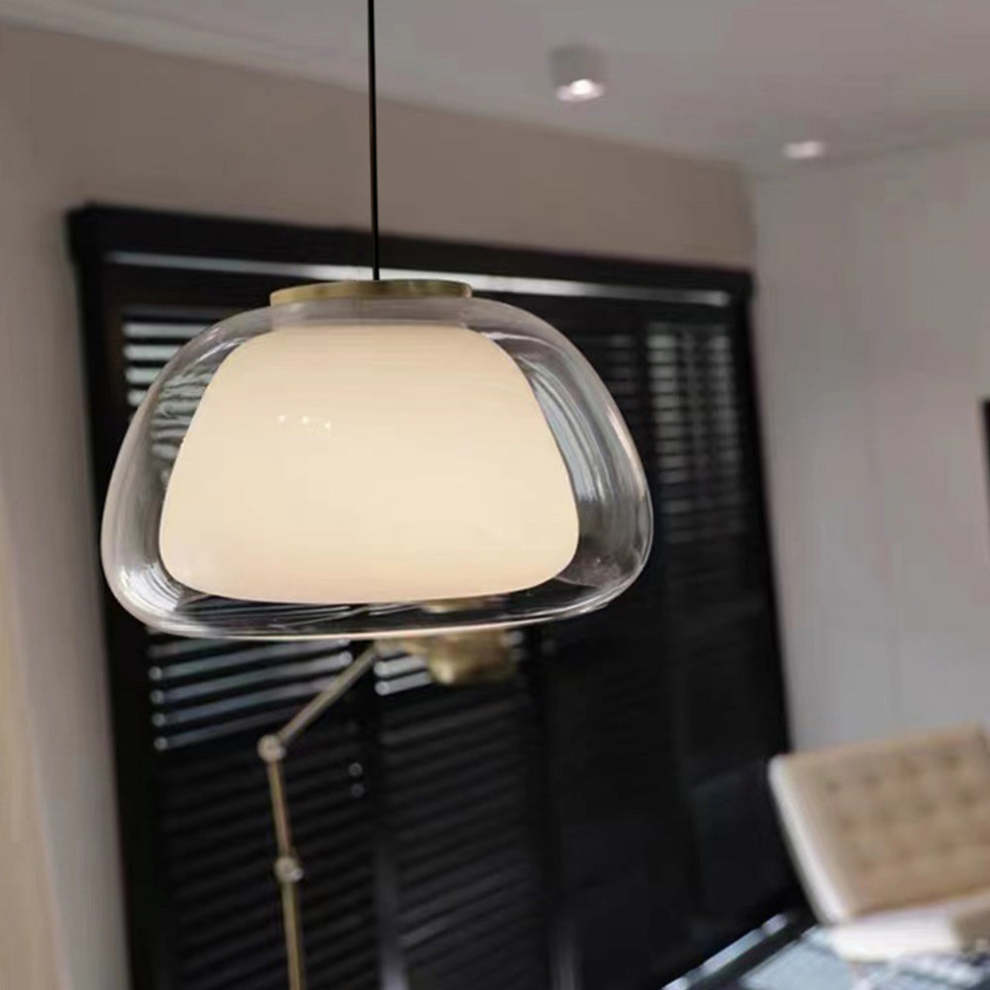 Modern Milk Glass Pendant Light – Elegant Illumination for Any Room