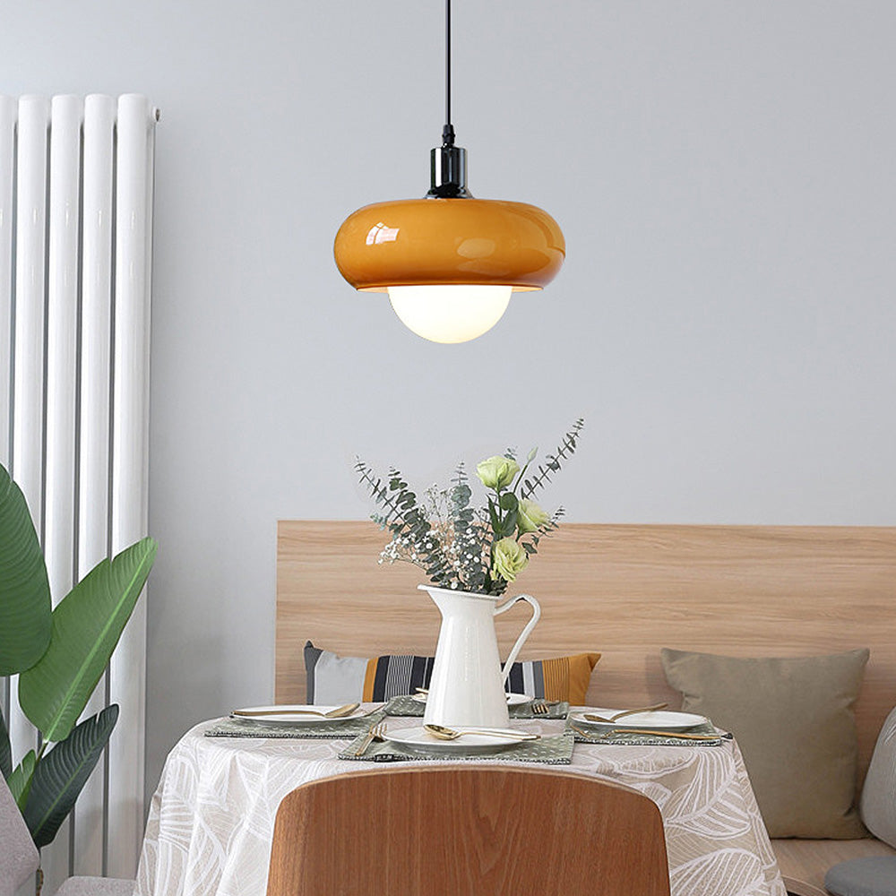 Bauhaus Coffee Glass Pendant Light – Modern Art Inspired Illumination