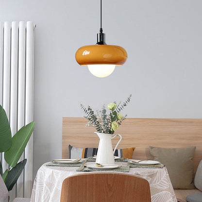 Bauhaus Coffee Glass Pendant Light – Modern Art Inspired Illumination
