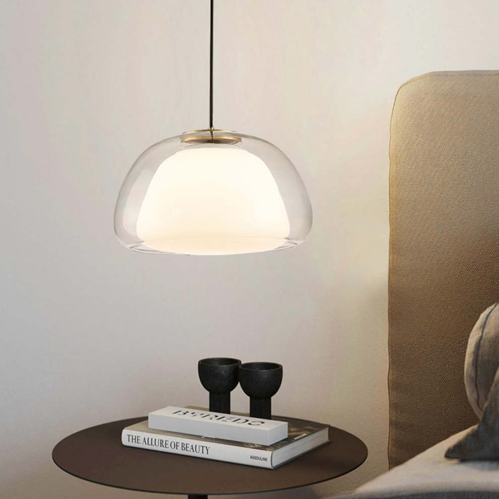 Modern Milk Glass Pendant Light – Elegant Illumination for Any Room
