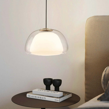 Modern Milk Glass Pendant Light – Elegant Illumination for Any Room