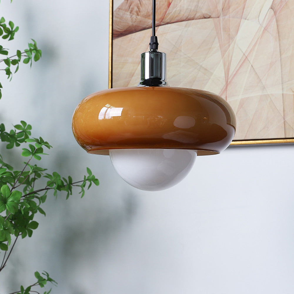 Bauhaus Coffee Glass Pendant Light – Modern Art Inspired Illumination