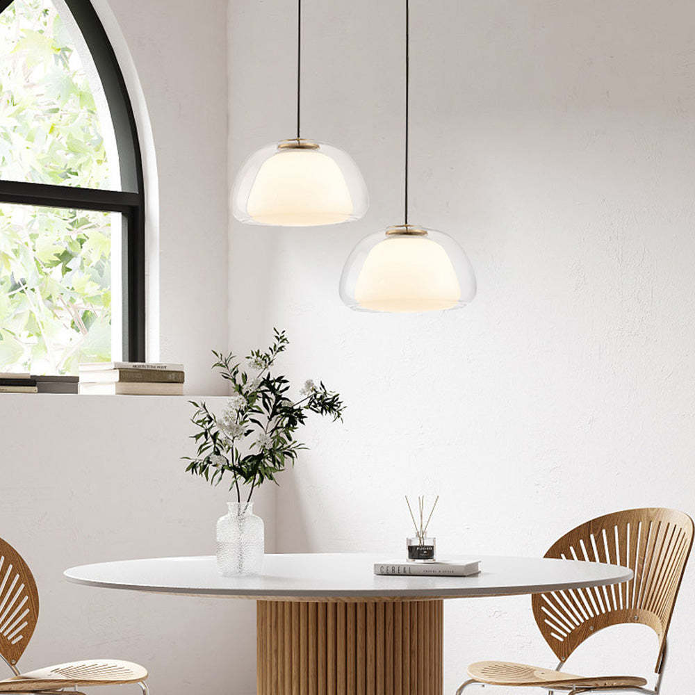 Modern Milk Glass Pendant Light – Elegant Illumination for Any Room