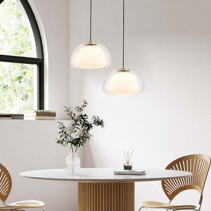Modern Milk Glass Pendant Light – Elegant Illumination for Any Room