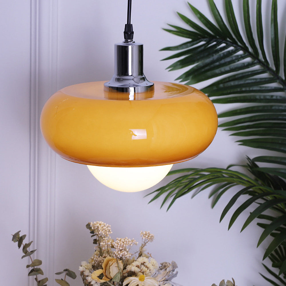 Bauhaus Coffee Glass Pendant Light – Modern Art Inspired Illumination