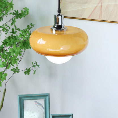 Bauhaus Coffee Glass Pendant Light – Modern Art Inspired Illumination