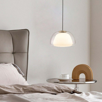 Modern Milk Glass Pendant Light – Elegant Illumination for Any Room