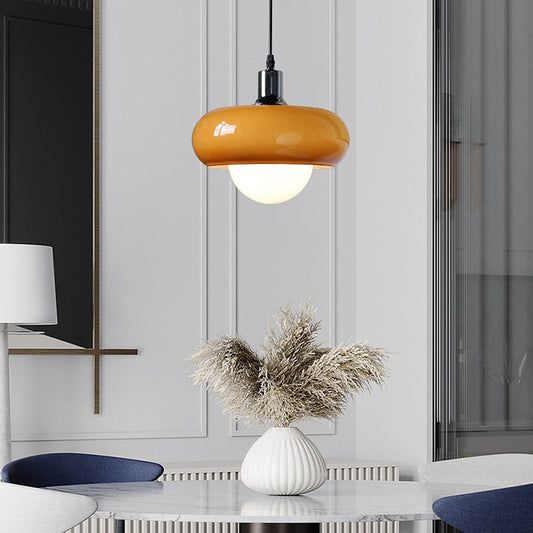 Bauhaus Coffee Glass Pendant Light – Modern Art Inspired Illumination