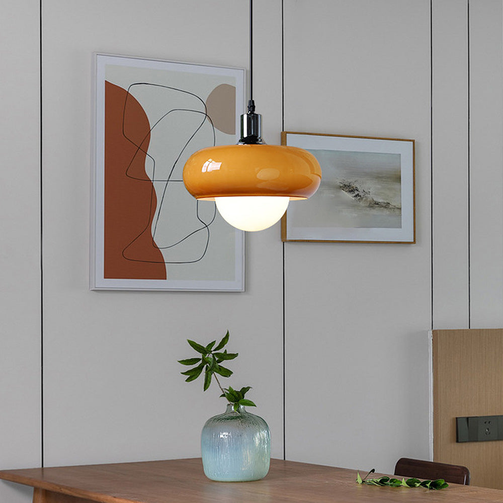 Bauhaus Coffee Glass Pendant Light – Modern Art Inspired Illumination