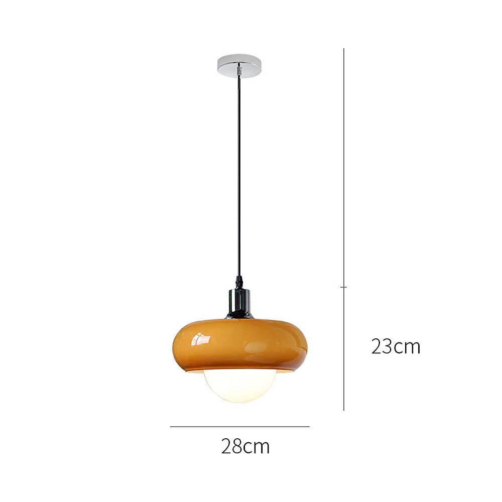 Bauhaus Coffee Glass Pendant Light – Modern Art Inspired Illumination