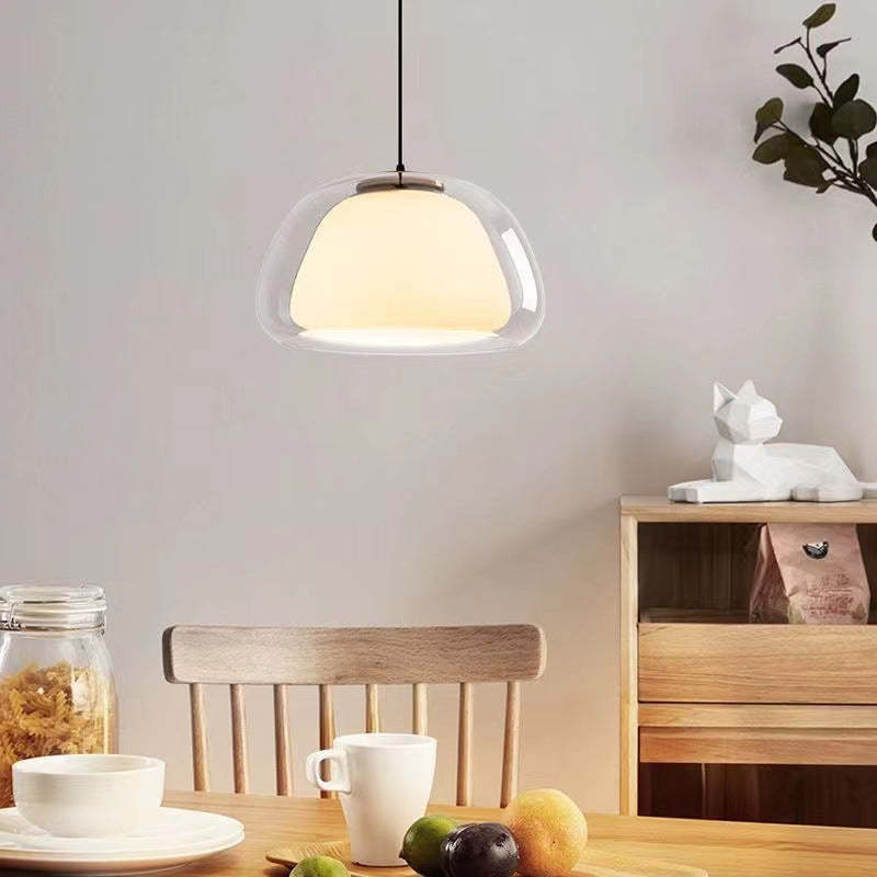 Modern Milk Glass Pendant Light – Elegant Illumination for Any Room