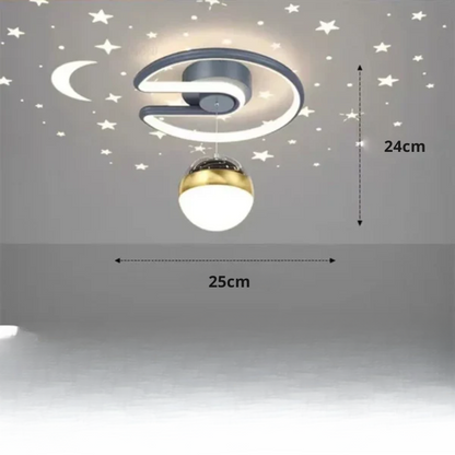 StellaGlow Dimmable LED Ceiling Light with Starry Sky Effect