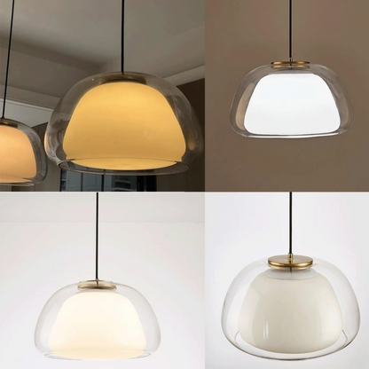 Modern Milk Glass Pendant Light – Elegant Illumination for Any Room