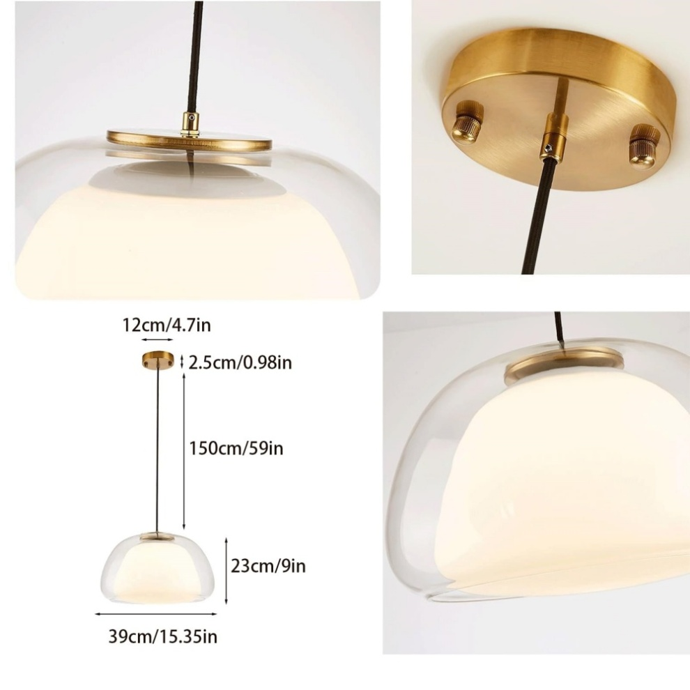Modern Milk Glass Pendant Light – Elegant Illumination for Any Room