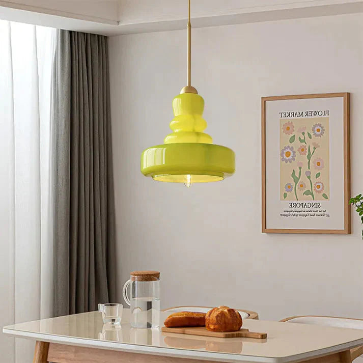 Bauhaus Style Colorful Glass Pendant Light – Unique Artistic Illumination
