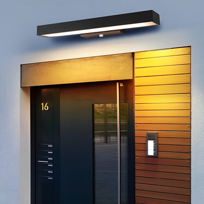 Amberly Home - Modern Black Stainless Steel Outdoor Wall Light
