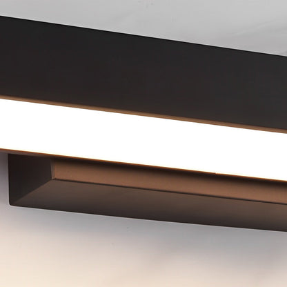 Amberly Home - Modern Black Stainless Steel Outdoor Wall Light