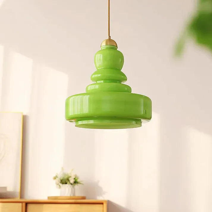Bauhaus Style Colorful Glass Pendant Light – Unique Artistic Illumination
