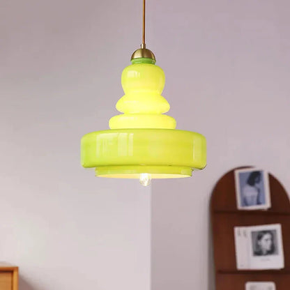Bauhaus Style Colorful Glass Pendant Light – Unique Artistic Illumination