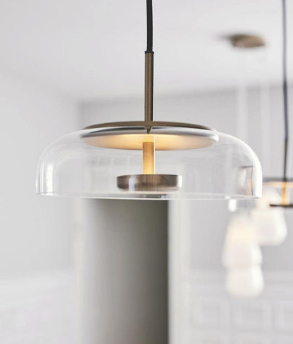 Modern Brass and Glass Pendant Light – Elegant Illumination for Home