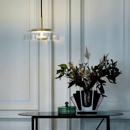 Modern Brass and Glass Pendant Light – Elegant Illumination for Home