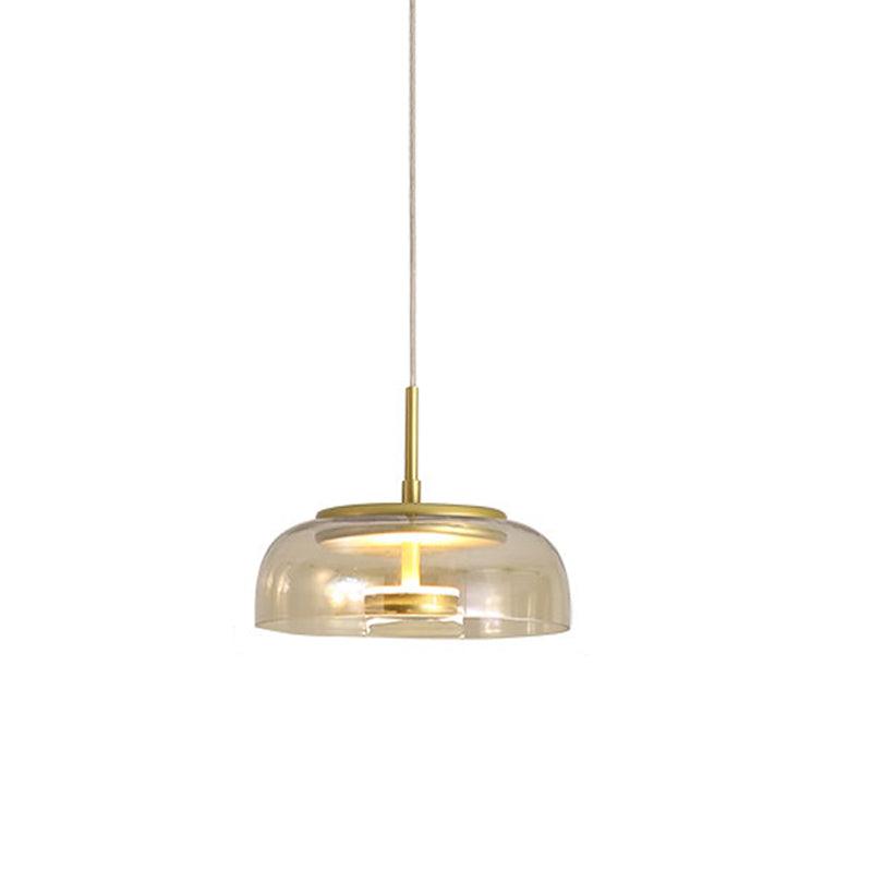 Modern Brass and Glass Pendant Light – Elegant Illumination for Home