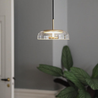 Modern Brass and Glass Pendant Light – Elegant Illumination for Home