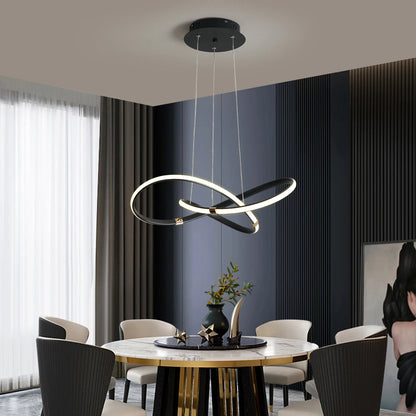 Modern Black and Gold Chandelier – Elegant Illumination for Small Spaces