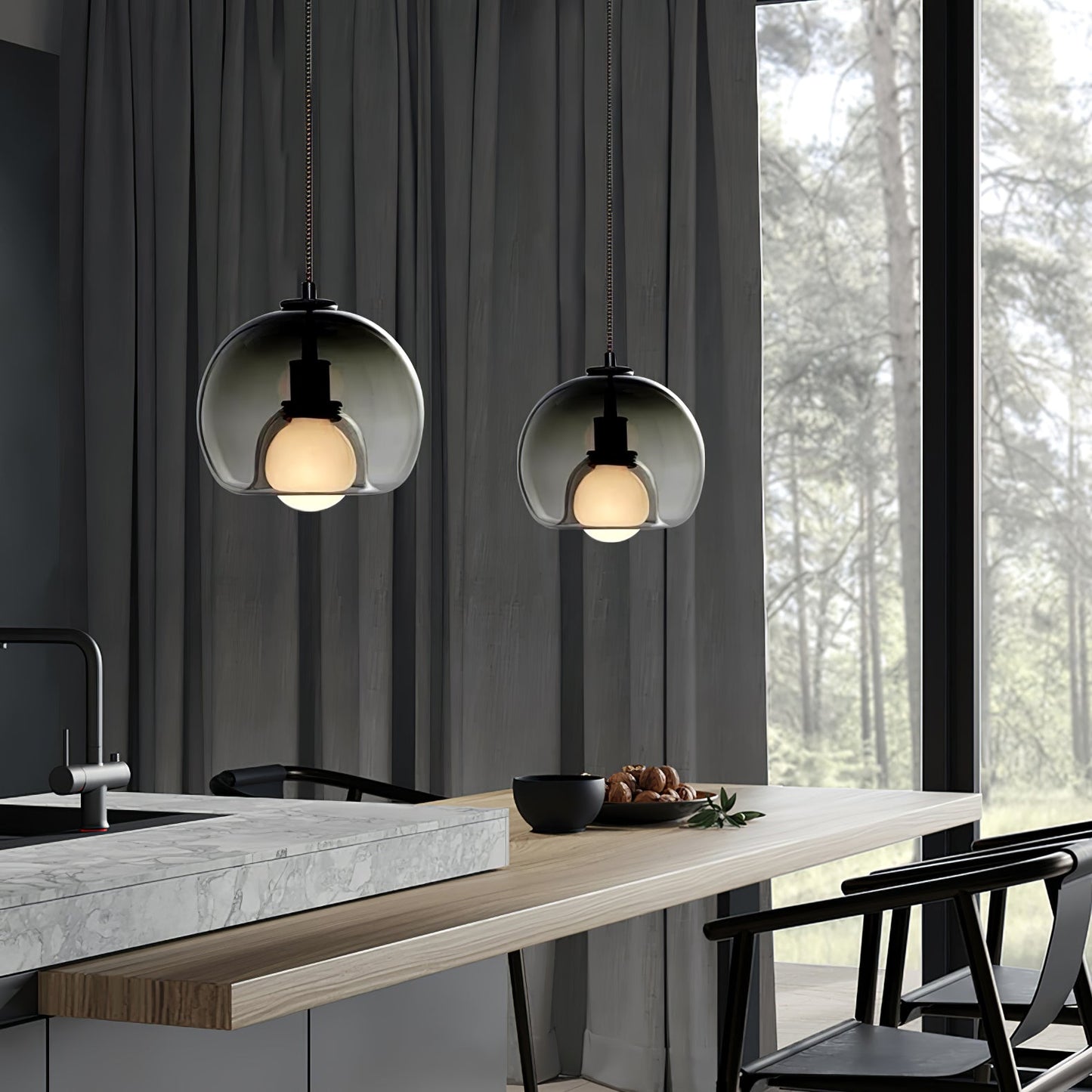 Minimalist Metal Pendant Light – Soft Illumination for Modern Spaces