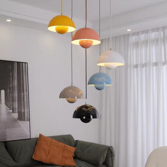 ArcoLux Half-Circle Modern Chandelier – Colorful Scandinavian Light