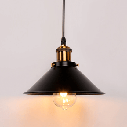 Vintage Brass Cone Pendant Light – Elegant Illumination for Home